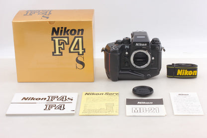 S/N 255xxxx *Almost Unused in Box* Nikon F4S 35mm Film Camera MB-21 From JAPAN