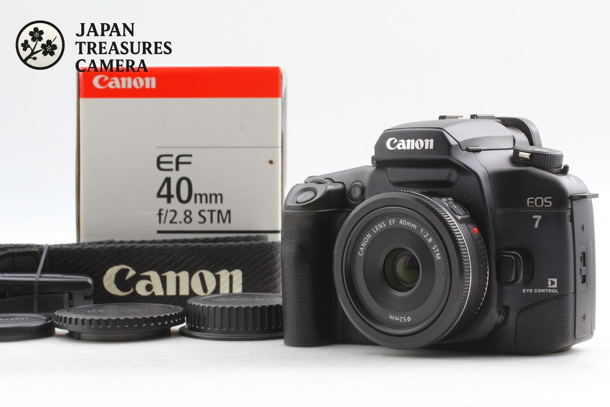 *Top MINT* Canon EOS-7 ELAN 7E SLR 35mm Film Camera EF 40mm F2.8 Lens From JAPAN