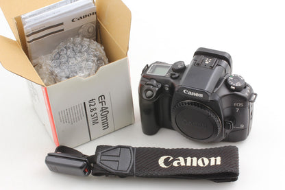 *Top MINT* Canon EOS-7 ELAN 7E SLR 35mm Film Camera EF 40mm F2.8 Lens From JAPAN