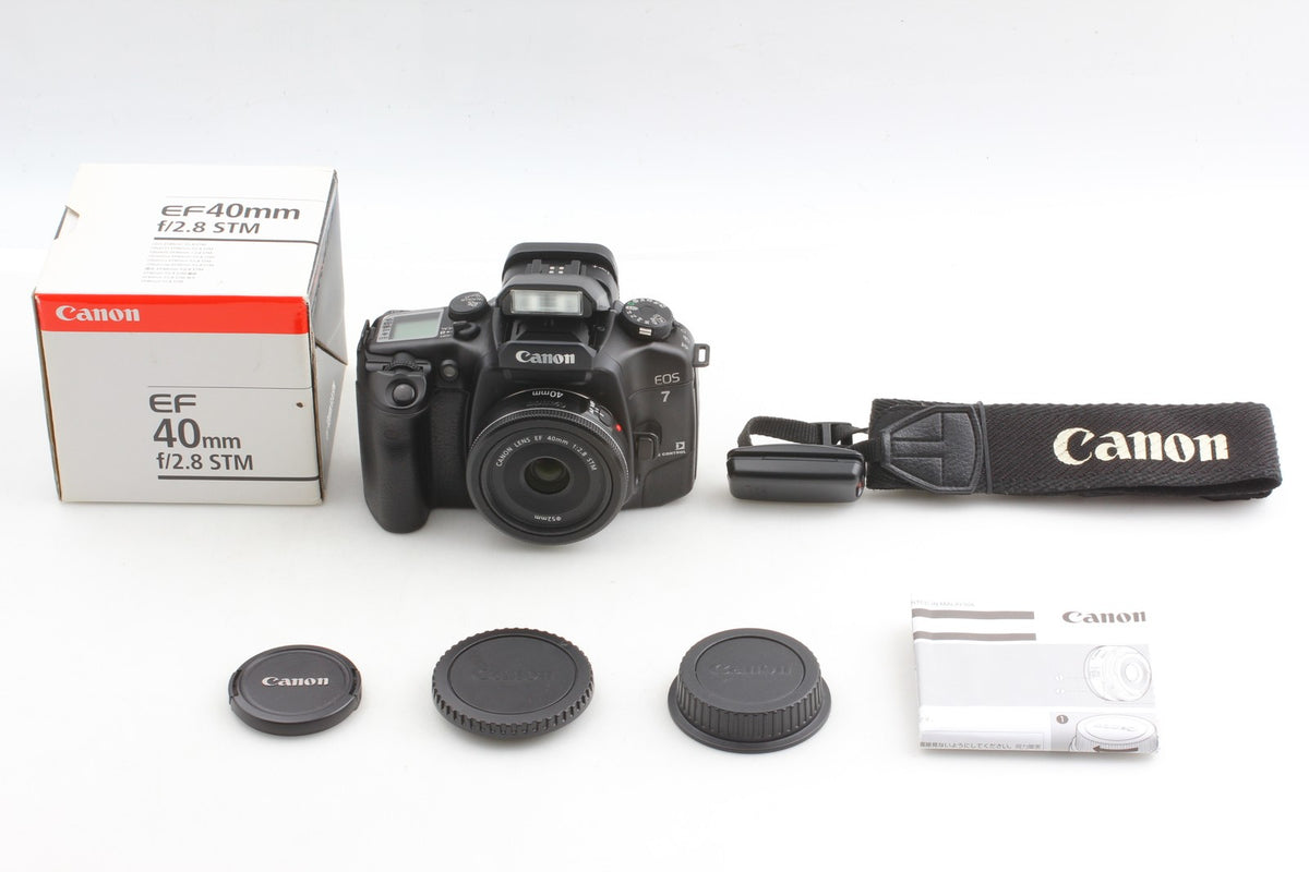 *Top MINT* Canon EOS-7 ELAN 7E SLR 35mm Film Camera EF 40mm F2.8 Lens From JAPAN