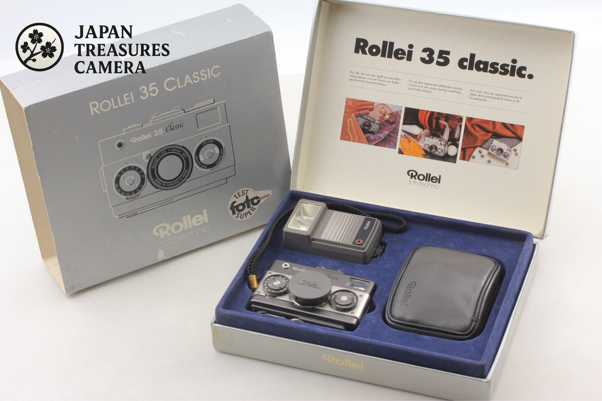 Full Set **Almost Unused in Box** Rollei 35 Classic 35mm Film Camera From JAPAN