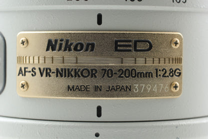 Rare Gray *MINT in Box /Hood* Nikon AF-S Nikkor 70-200mm F2.8 G ED VR Lens JAPAN
