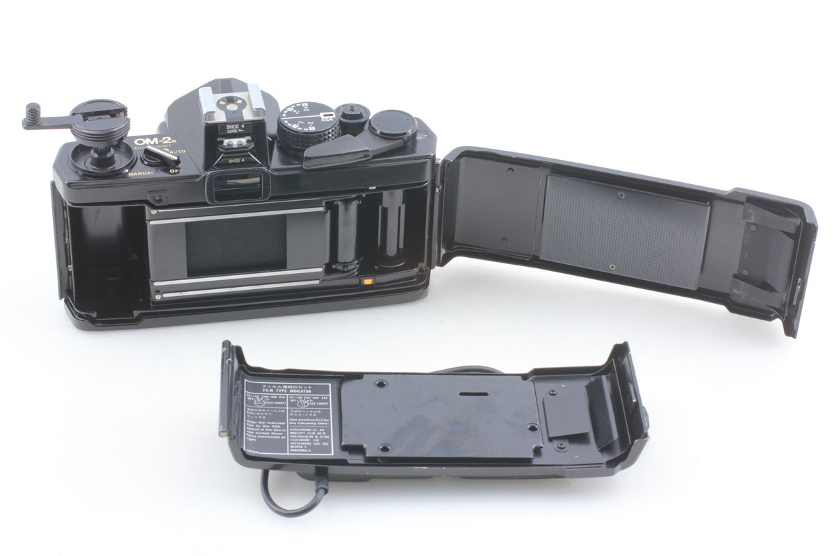 *N MINT w/ Recordata Back 2* Olympus OM-2 Black SLR 35mm Film Camera From JAPAN