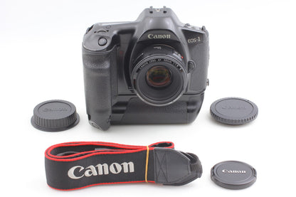 *N MINT* Canon EOS-1 SLR 35mm Film Camera Body EF 50mm F1.8 II Lens From JAPAN
