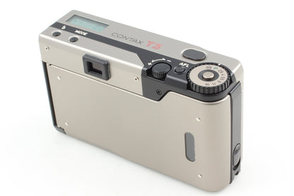 Double Teeth *MINT w/Case* CONTAX T3 Silver Point & Shoot Film Camera From JAPAN
