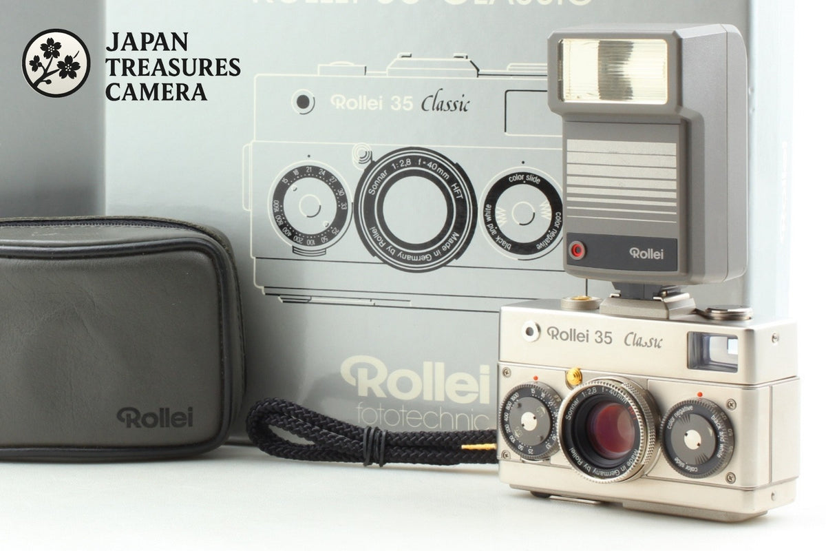 Super Rare!! *Almost Unused Box* Rollei 35 Classic Platin Film Camera From JAPAN