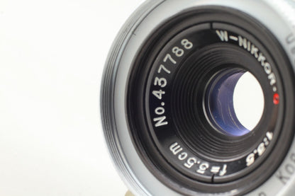 Rare in Box *Top MINT* Nikon W-Nikkor C 3.5cm 35mm f/3.5 MF Lens L39 From JAPAN