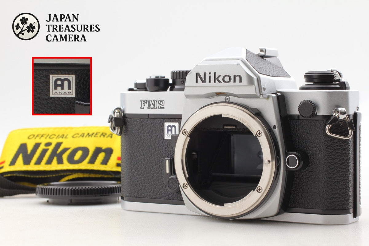 Rare ANAM *MINT w/ Strap* Nikon New FM2 FM2N Silver 35mm Film Camera From JAPAN