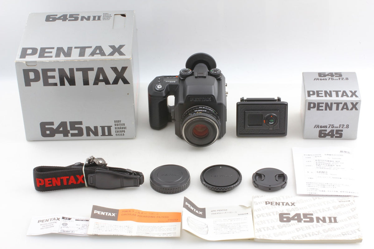 OH Serviced *Top MINT / Box* PENTAX 645 NII SMC FA 75mm F2.8 Lens 120 Back JAPAN