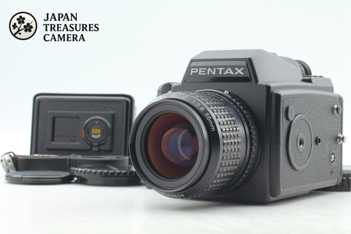 *N MINT+++* PENTAX 645 Camera SMC A 55mm F2.8 Lens 120 220 Film Back From JAPAN