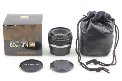 *Almost Unused in Box* Olympus OM Zuiko 80mm f/4 1:1 Macro MF Lens From JAPAN