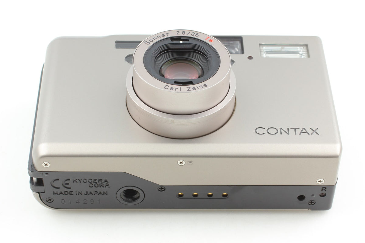 Double Teeth *MINT* CONTAX T3 Titan Silver Point & Shoot Film Camera From JAPAN