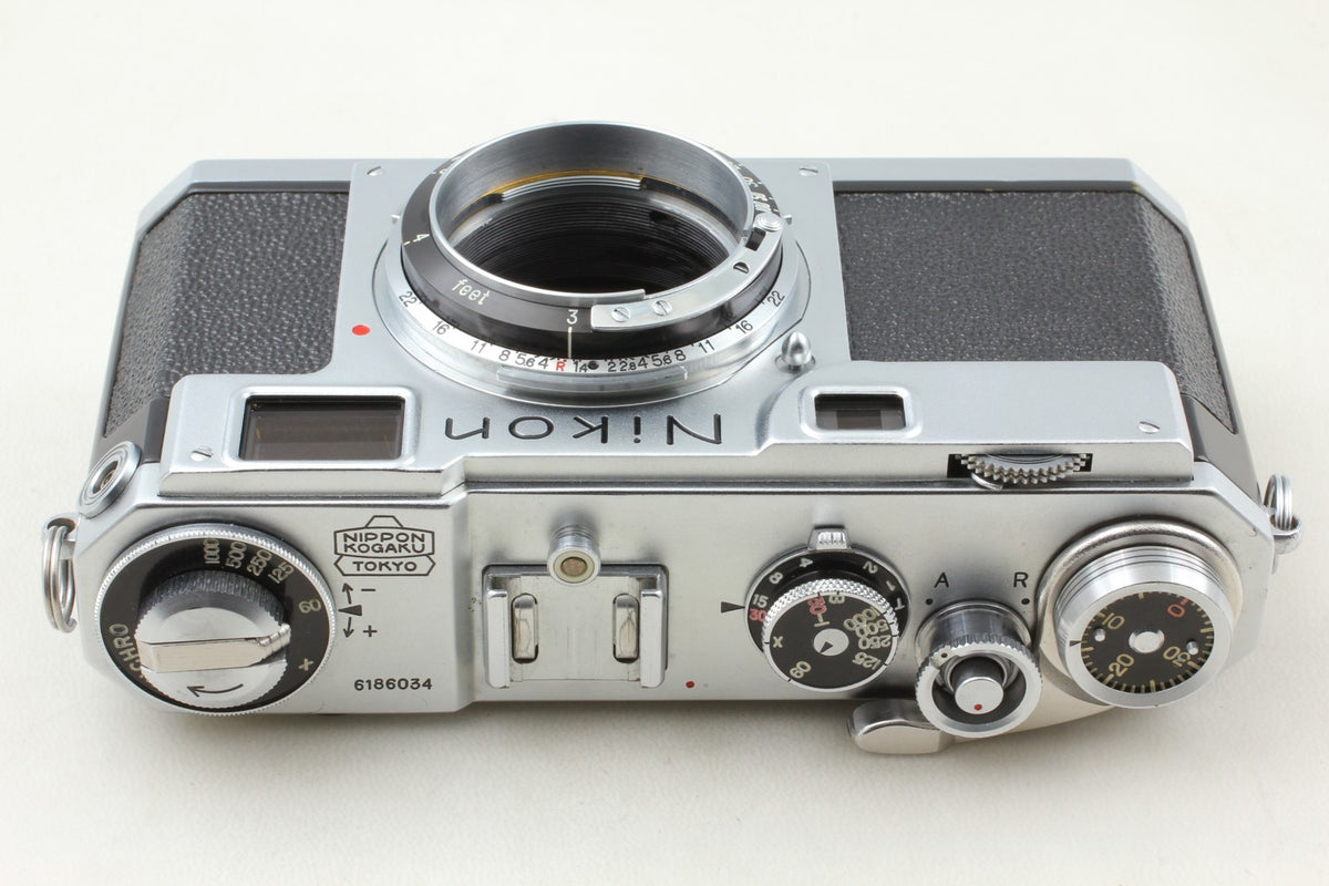 Late Black Dial *MINT w/ Case* Nikon S2 Rangefinder Film Camera Body From JAPAN