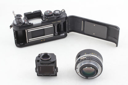 *Opt MINT* Nikon F3 Eye Level SLR 35mm Film Camera Ai 50mm F1.4 Lens From JAPAN