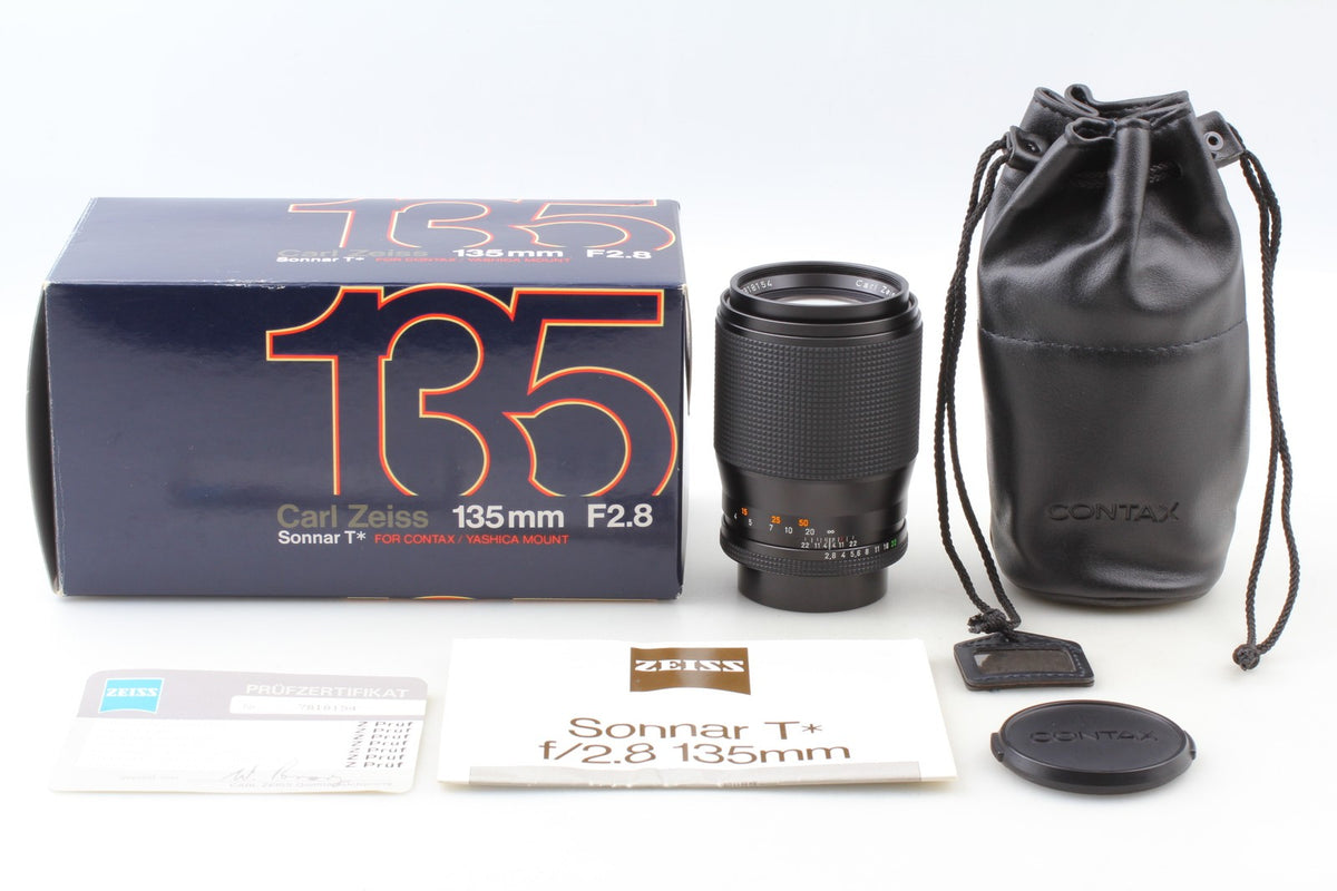 *Unused in Box* CONTAX Carl Zeiss Sonnar T* 135mm F2.8 MMJ Lens C/Y From JAPAN