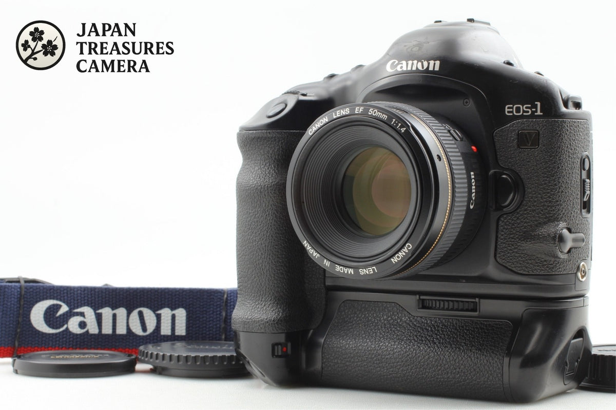 *N MINT w/ PB-E2* Canon EOS-1V HS 35mm Film Camera EF 50mm F1.4 Lens From JAPAN