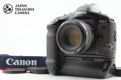*N MINT w/ PB-E2* Canon EOS-1V HS 35mm Film Camera EF 50mm F1.4 Lens From JAPAN