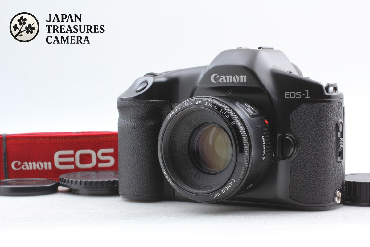 *MINT+++* Canon EOS-1 SLR 35mm Film Camera Body EF 50mm F1.8 II Lens From JAPAN