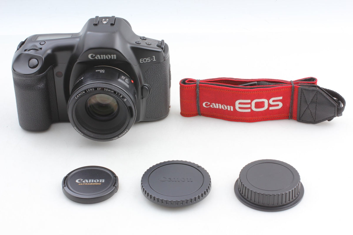 *MINT+++* Canon EOS-1 SLR 35mm Film Camera Body EF 50mm F1.8 II Lens From JAPAN