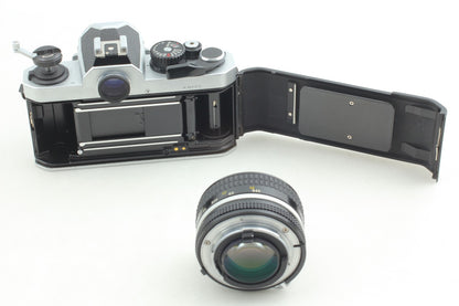 *MINT+++* Nikon New FM2 FM2N Silver SLR Film Camera Ai 50mm F1.4 Lens From JAPAN