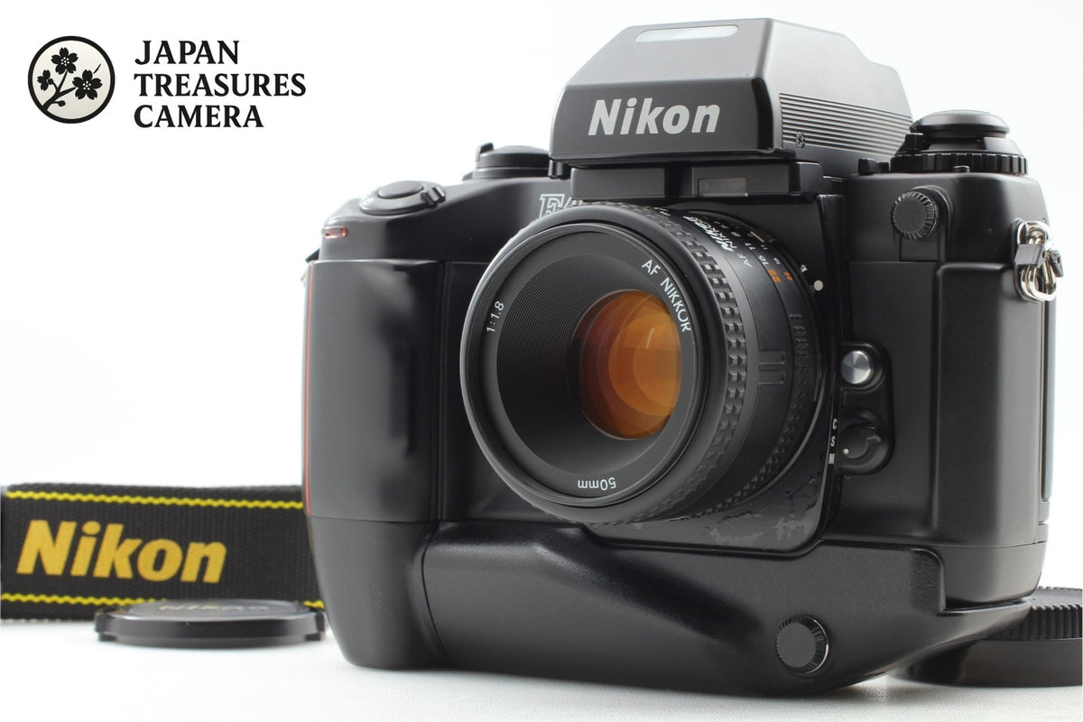 *Opt MINT w/ Strap* Nikon F4 SLR 35mm Film Camera AF 50mm F1.8 Lens From JAPAN