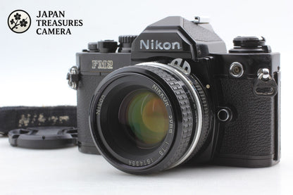 *Near MINT w/ Strap* Nikon FM2 SLR 35mm Film Camera Ai 50mm F1.8 Lens From JAPAN