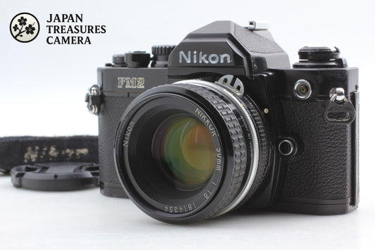 *Near MINT w/ Strap* Nikon FM2 SLR 35mm Film Camera Ai 50mm F1.8 Lens From JAPAN