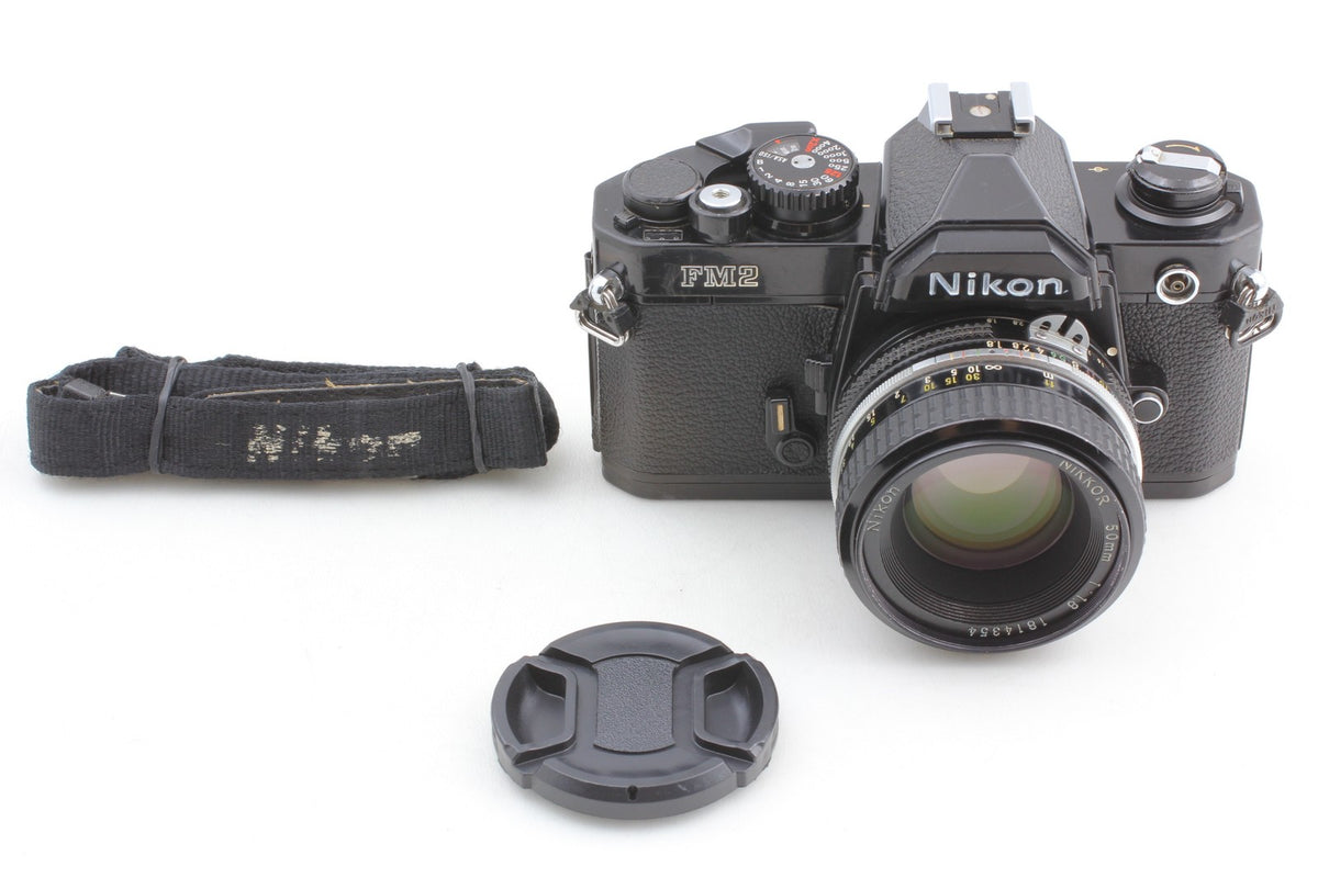 *Near MINT w/ Strap* Nikon FM2 SLR 35mm Film Camera Ai 50mm F1.8 Lens From JAPAN