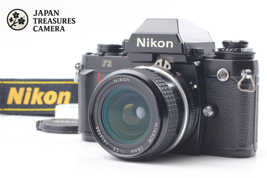 *Opt MINT* Nikon F3 Eye Level SLR 35mm Film Camera Ai 28mm F3.5 Lens From JAPAN