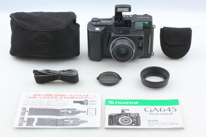 C/T 003 *Almost Unused w/ Hood Case* Fujifilm Fuji GA645 Pro 6x4.5 Camera JAPAN