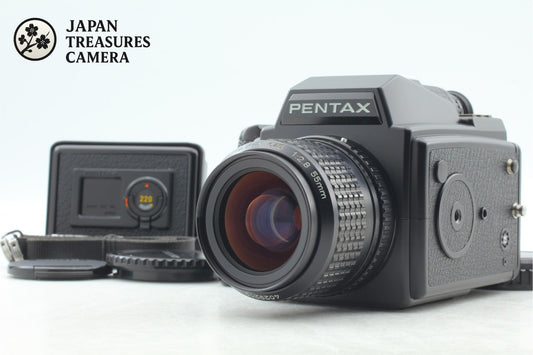 *N MINT+++* PENTAX 645 Camera SMC A 55mm F2.8 Lens 120 220 Film Back From JAPAN