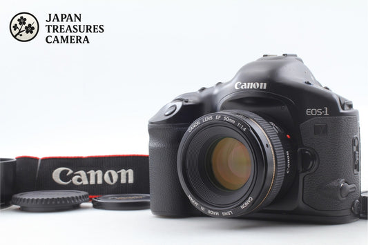 CT 075 *MINT w/ Hood* Canon EOS-1V 35mm Film Camera EF 50mm F1.4 Lens From JAPAN