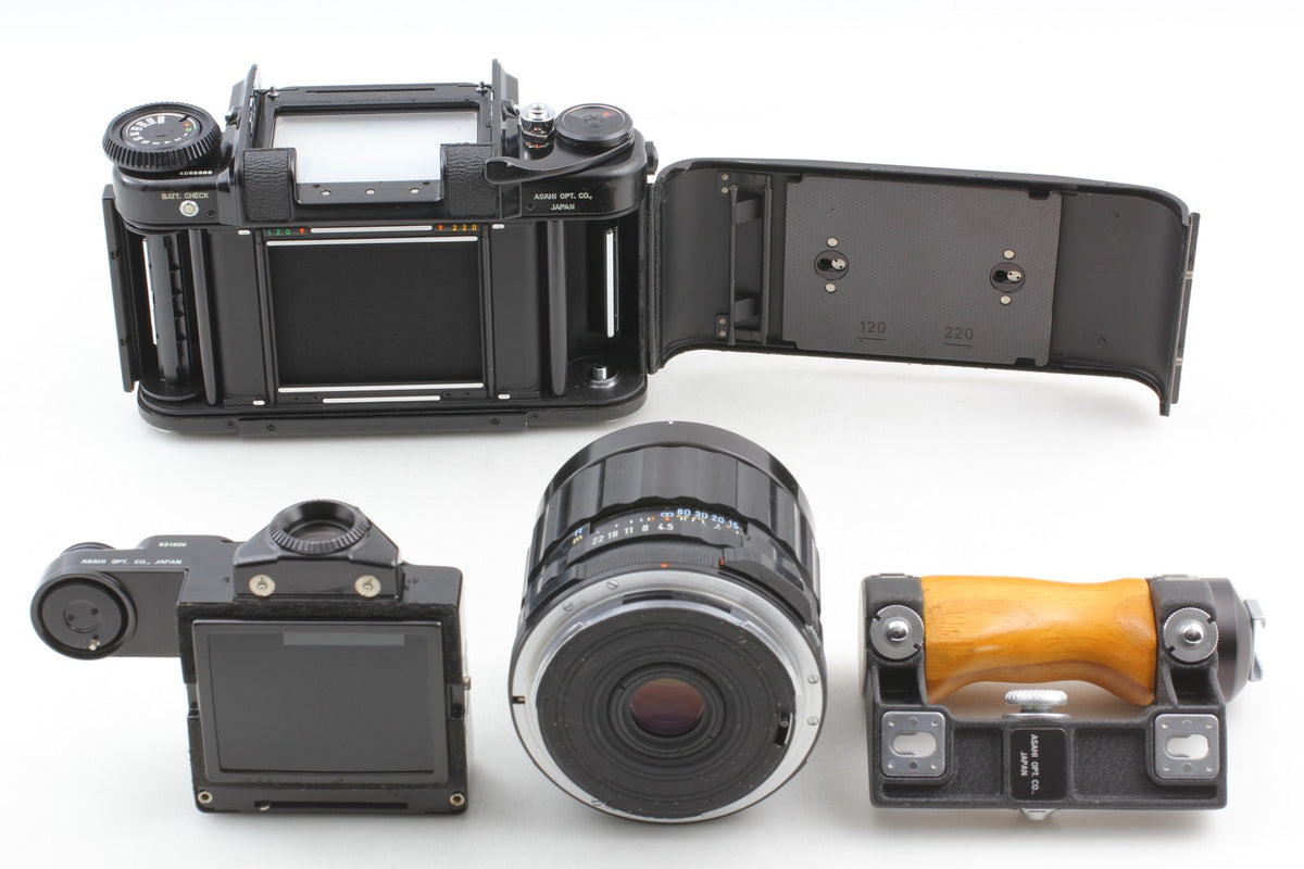All Works *N MINT w/Grip* Pentax 6x7 67 TTL Mirror Up SMC T 75mm F4.5 Lens JAPAN
