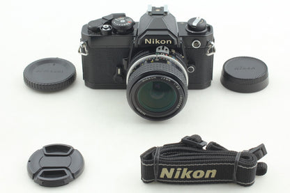 *N MINT+++ w/ Strap* Nikon FM SLR 35mm Film Camera Ai 28mm F3.5 Lens From JAPAN