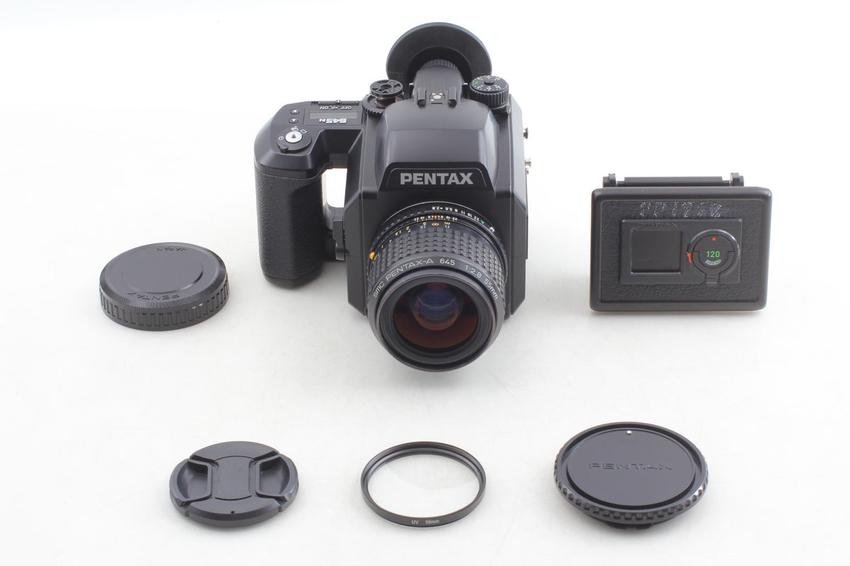 Read *N MINT* PENTAX 645N Camera SMC A 55mm F2.8 Lens 120 Film Back From JAPAN