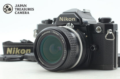 *N MINT+++ w/ Strap* Nikon FM SLR 35mm Film Camera Ai 28mm F3.5 Lens From JAPAN