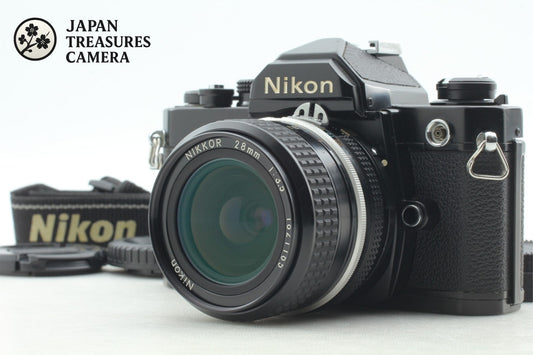 *N MINT+++ w/ Strap* Nikon FM SLR 35mm Film Camera Ai 28mm F3.5 Lens From JAPAN