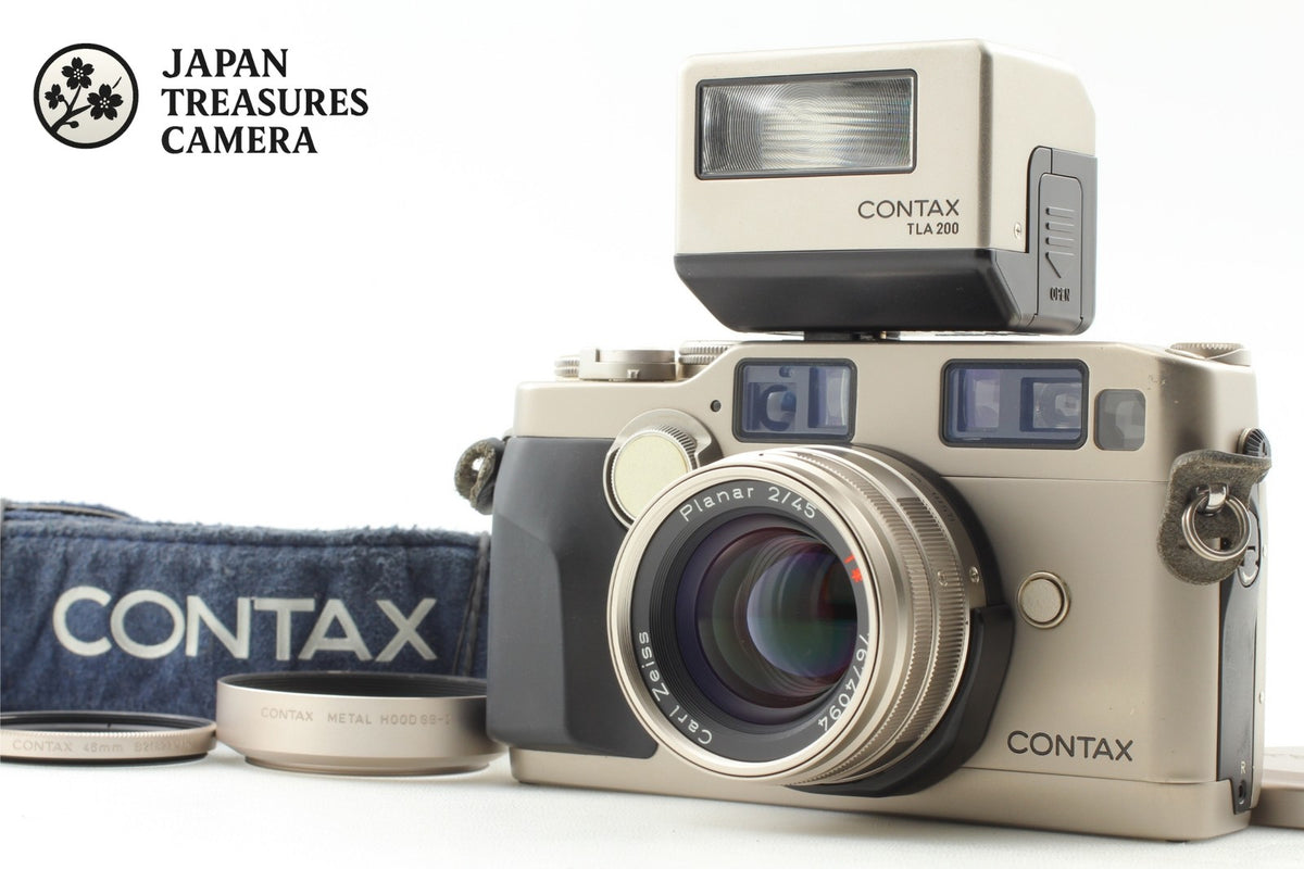 Top MINT+++ w/Hood* CONTAX G2 Film Camera Planar 45mm F2 Lens TLA200 Flash JAPAN